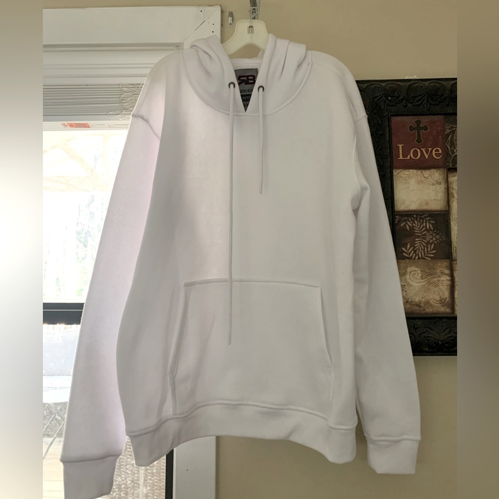 White fleece hoodie